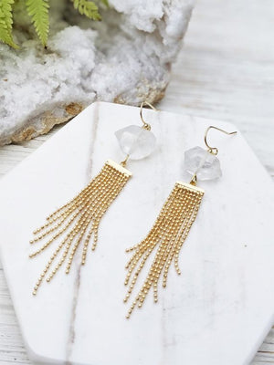 Quartz Holiday Earrings