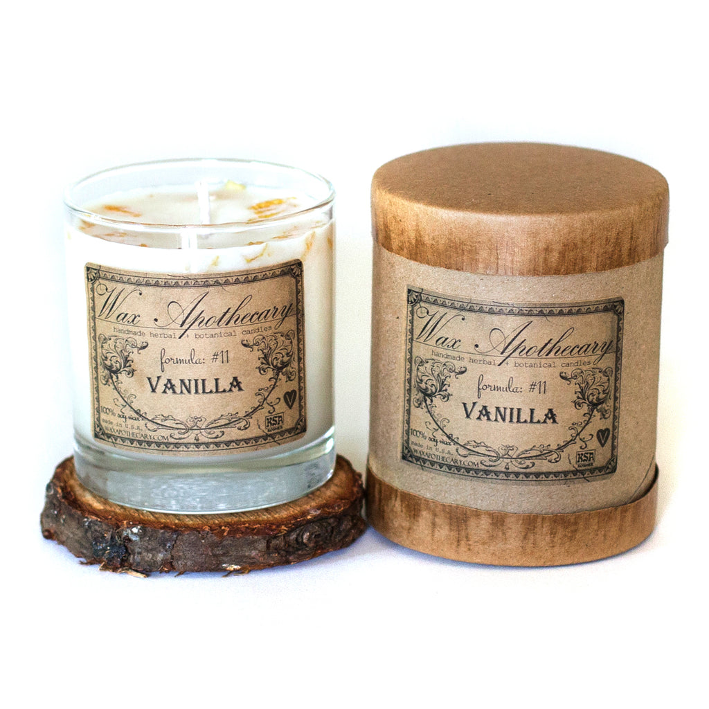Vanilla Botanical Scotch Glass Candle